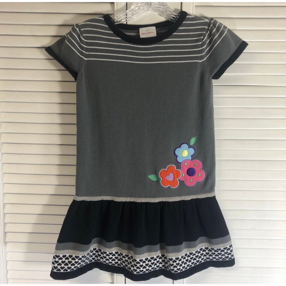 Hanna Andersson Size 130 8 Floral Sweater Dress